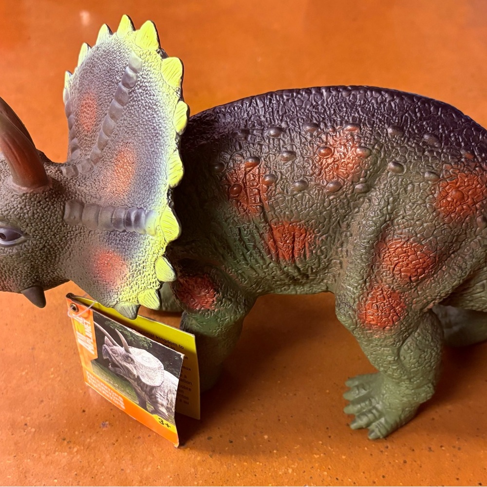 Vintage Toys R Us Animal Planet 17” Dinosaur Figure - Green, Orange, and Brown